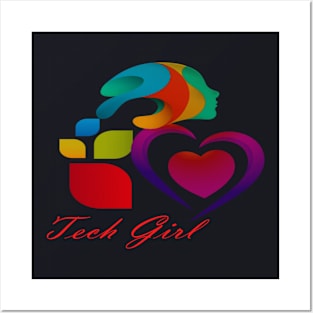 Tech girl Posters and Art